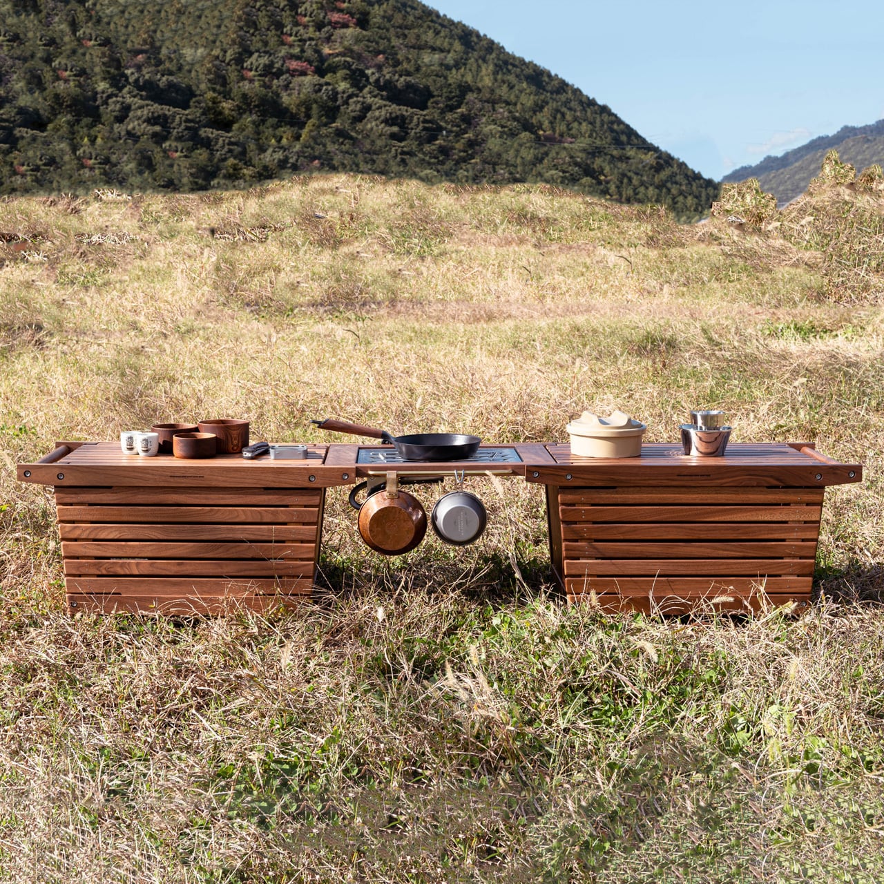 バーナーエクステンションテーブルウォルナット