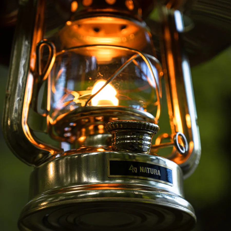 金メッキ小型オイルランタン&真鍮ランタンシェード【色付きホヤ付き】