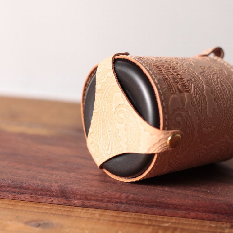 Coresドリップポット用ペイズリー柄レザーカバー