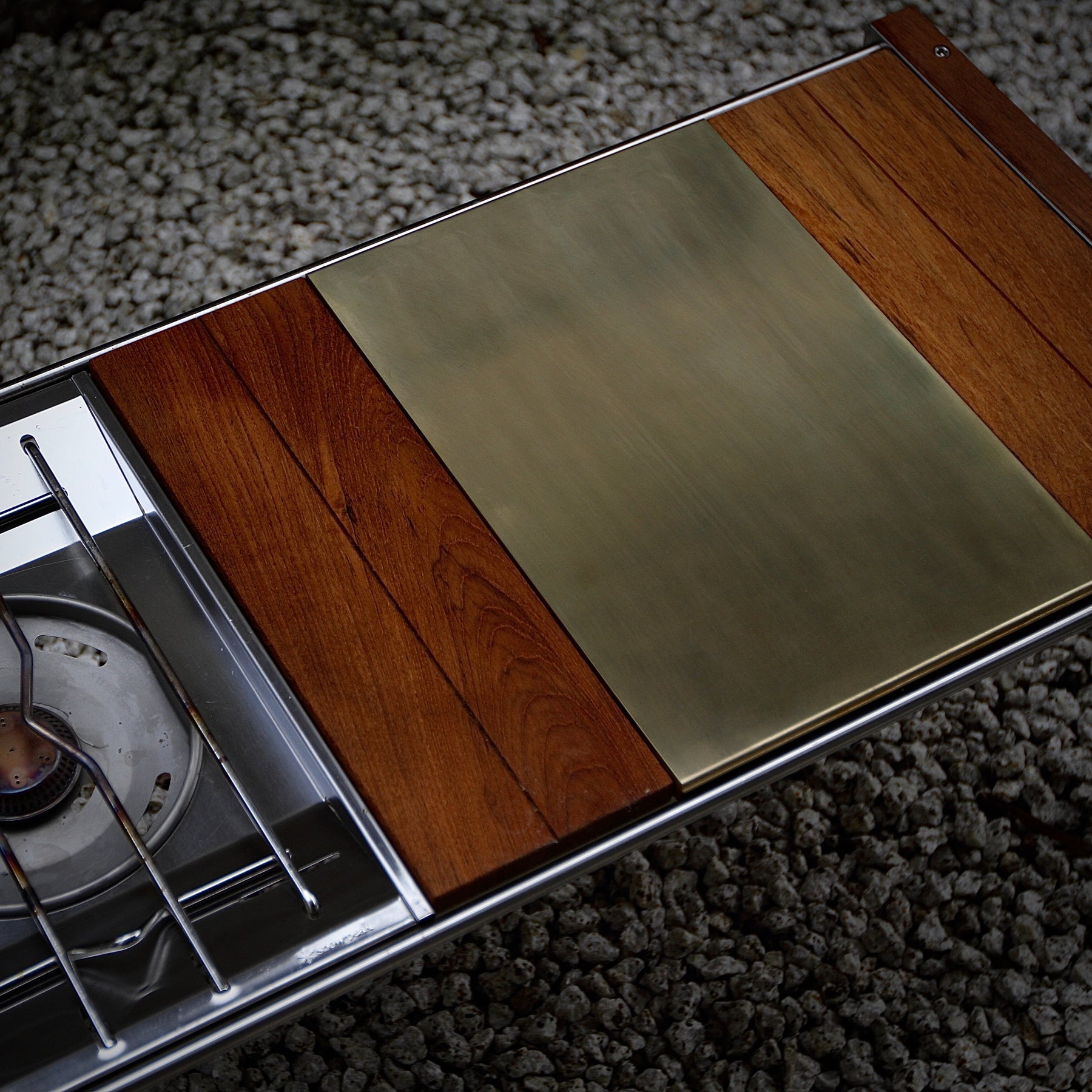 RL Top Plate Brass 2022 (1 unit) L Shape:スノーピーク IGT スリム用 真鍮製天板(被せるタイプ)