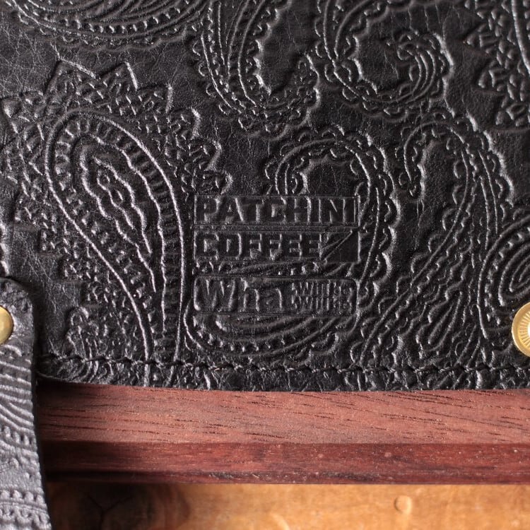 Coresドリップポット用ペイズリー柄レザーカバー