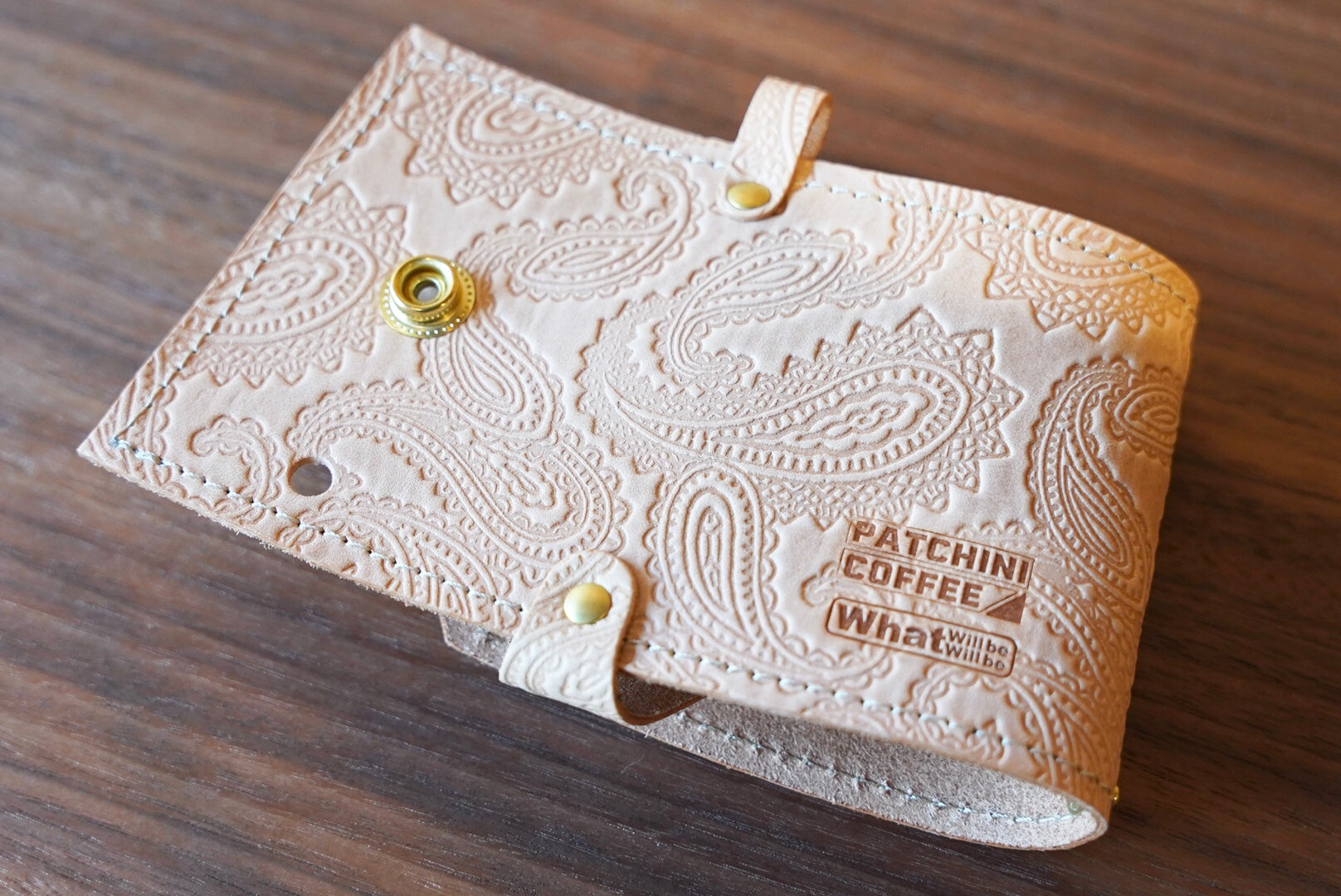 Coresドリップポット用ペイズリー柄レザーカバー