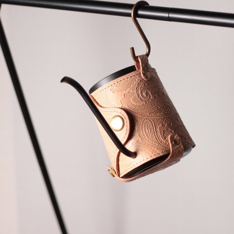 Coresドリップポット用ペイズリー柄レザーカバー