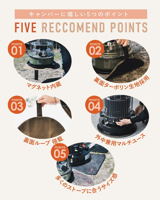 マグネット内蔵ストーブシート(丸形)