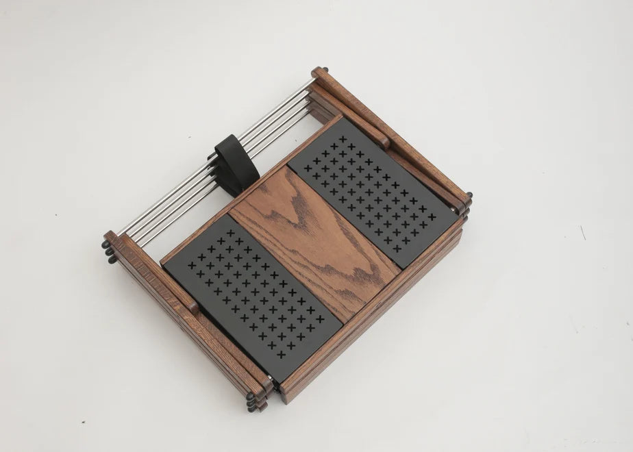 アイアン&ウッド 3段ラック(ウォールナット色)