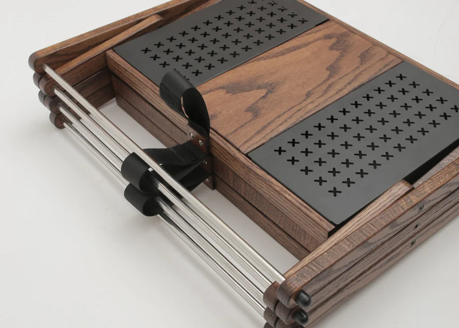 アイアン&ウッド 3段ラック(ウォールナット色)