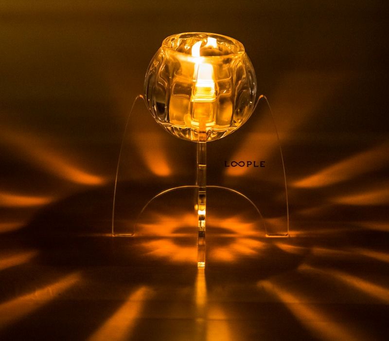 キャンドルグラススタンド「クリア」 S