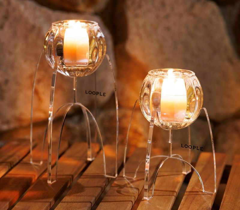 キャンドルグラススタンド「クリア」 S