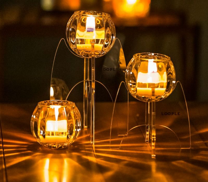 キャンドルグラススタンド「クリア」 L