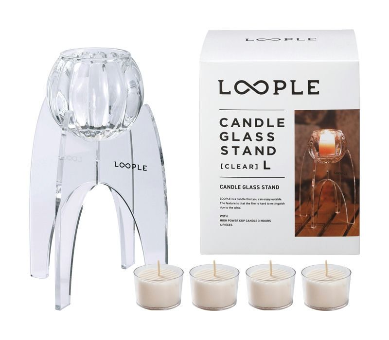 キャンドルグラススタンド「クリア」 L