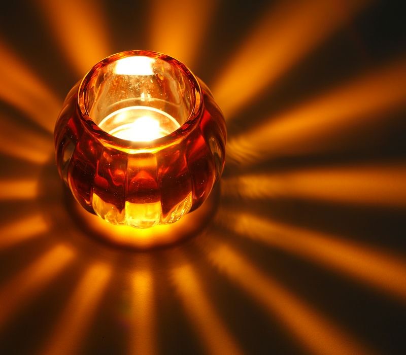 キャンドルグラス「スクワッシュ」(アンバー)