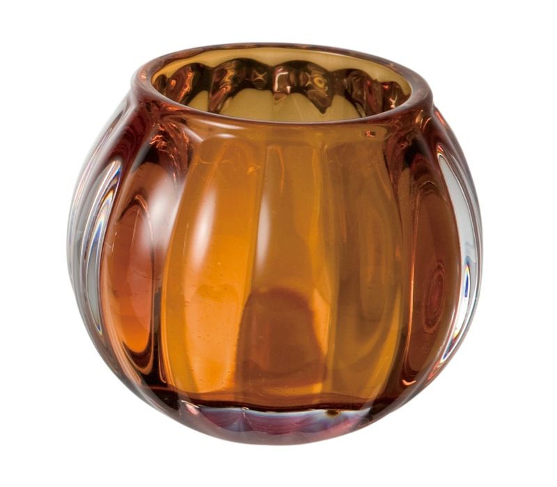 キャンドルグラス「スクワッシュ」(アンバー)