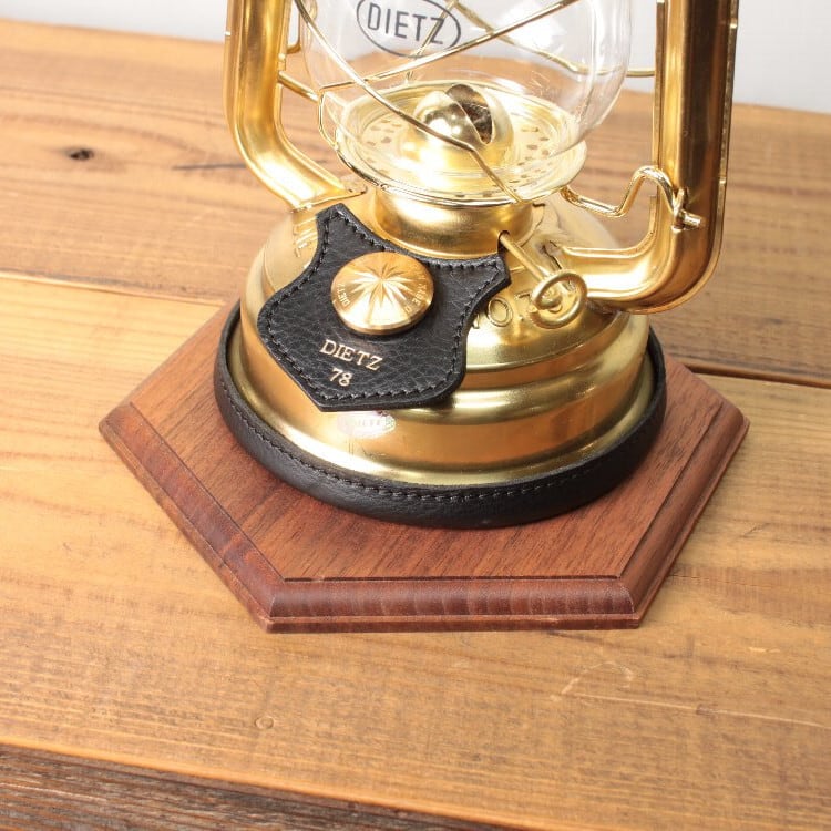 Hurricane Lantern Bottom Leather Cover