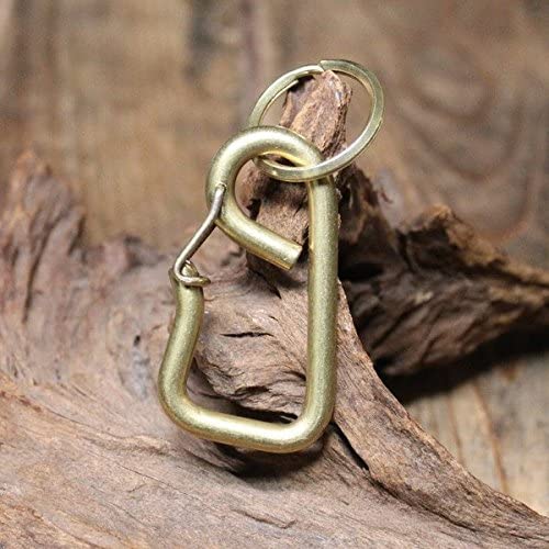 Solid brass carabiner holder