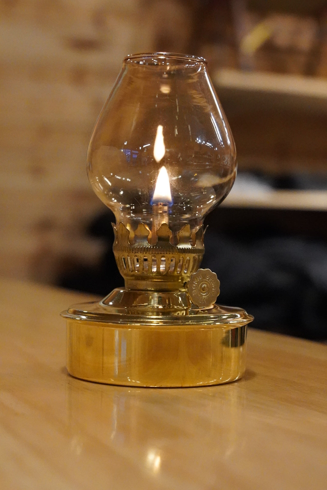 棒芯真鍮ランプ アンバー豆ホヤ