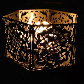 Assembled open fire stand "ken-shuri" / [black steel]