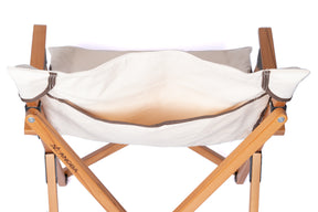 High back chair cotton white