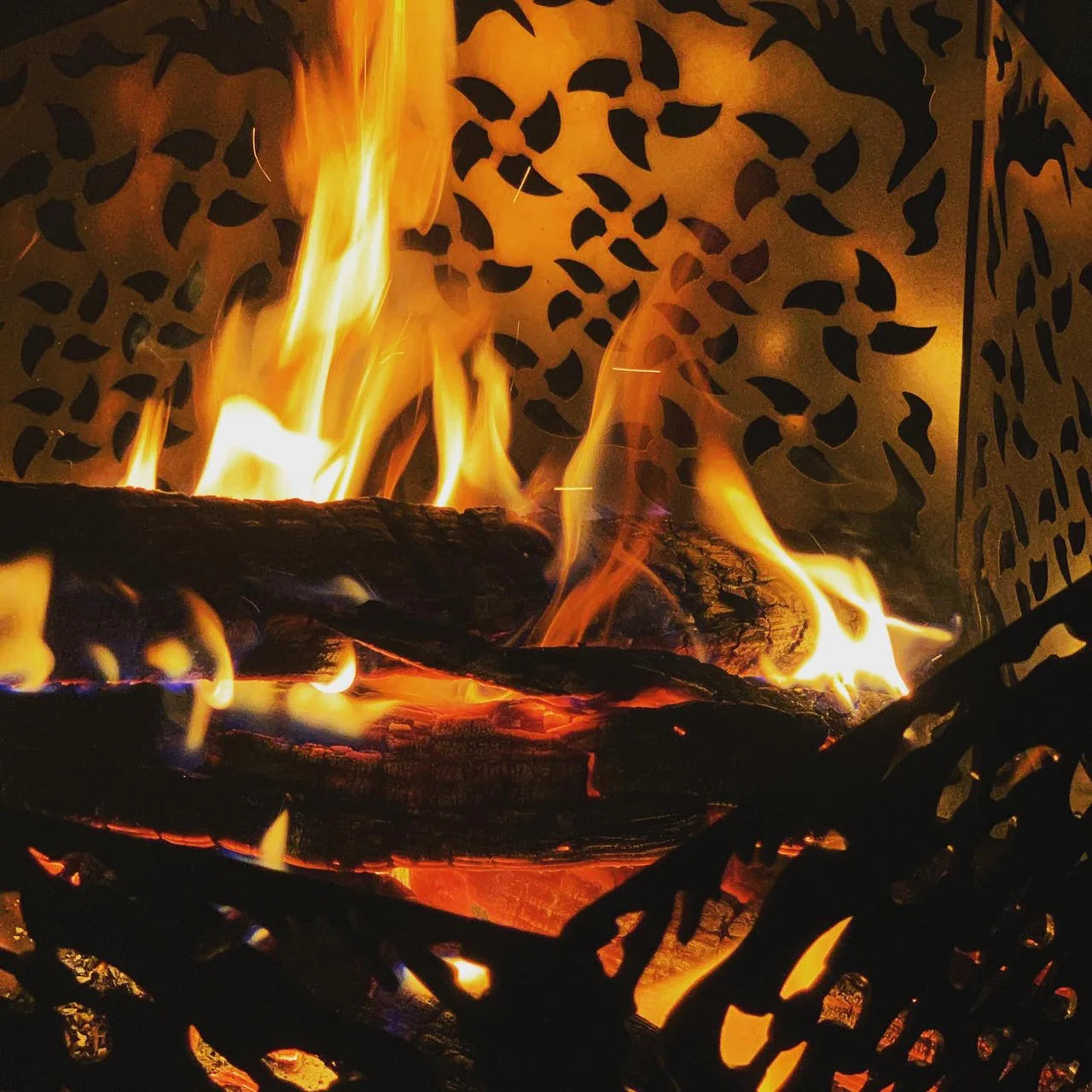 Assembled open fire stand "ken-shuri" / [black steel]