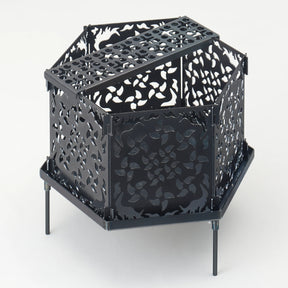 Assembled open fire stand "ken-shuri" / [black steel]